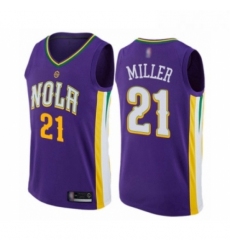 Youth New Orleans Pelicans 21 Darius Miller Swingman Purple Basketball Jersey City Edition 