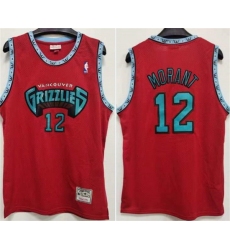 Men Memphis Grizzlies 12 Ja Morant Red Stitched Jersey