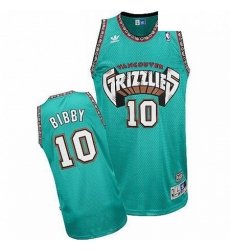 Mens Adidas Memphis Grizzlies 10 Mike Bibby Swingman Green Throwback NBA Jersey 