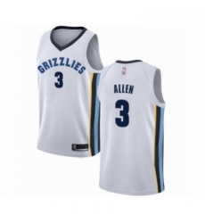 Mens Memphis Grizzlies 3 Grayson Allen Authentic White Basketball Jersey Association Edition 