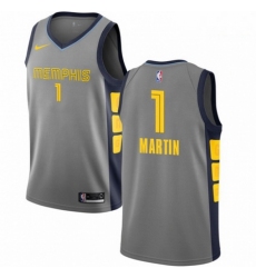 Mens Nike Memphis Grizzlies 1 Jarell Martin Swingman Gray NBA Jersey City Edition 