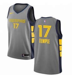 Mens Nike Memphis Grizzlies 17 Garrett Temple Swingman Gray NBA Jersey City Edition 