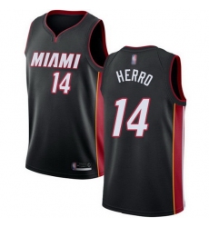 Heat  14 Tyler Herro Black Basketball Swingman Icon Edition Jersey