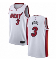 Womens Nike Miami Heat 3 Dwyane Wade Authentic NBA Jersey Association Edition