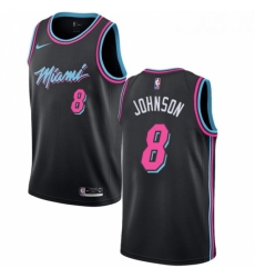 Womens Nike Miami Heat 8 Tyler Johnson Swingman Black NBA Jersey City Edition 