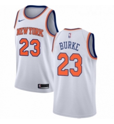 Womens Nike New York Knicks 23 Trey Burke Authentic White NBA Jersey Association Edition 