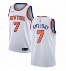 Womens Nike New York Knicks 7 Carmelo Anthony Authentic White NBA Jersey Association Edition