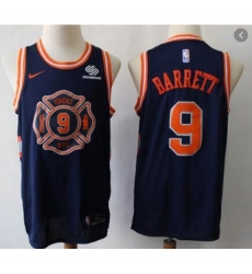 Youth New York Knicks 9 R.J. Barrett Navy City Edition Jersey