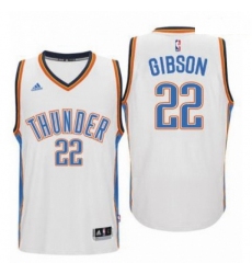 Mens Oklahoma City Thunder 22 Taj Gibson adidas White Player Swingman Jersey 