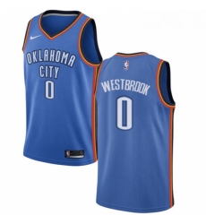 Youth Nike Oklahoma City Thunder 0 Russell Westbrook Swingman Royal Blue Road NBA Jersey Icon Edition