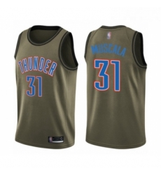 Youth Oklahoma City Thunder 31 Mike Muscala Swingman Green Salute to Service Basketball Jersey 