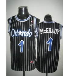 Men Nike NBA Orlando Magic 1 Tracy McGrady Black Throwback Swingman Jersey