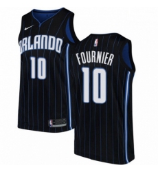 Mens Nike Orlando Magic 10 Evan Fournier Swingman Black Alternate NBA Jersey Statement Edition