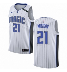 Mens Nike Orlando Magic 21 Timofey Mozgov Authentic White NBA Jersey Association Edition 