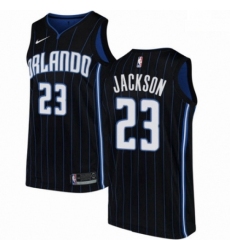 Mens Nike Orlando Magic 23 Justin Jackson Swingman Black NBA Jersey Statement Edition 