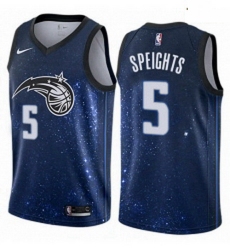 Mens Nike Orlando Magic 5 Marreese Speights Swingman Blue NBA Jersey City Edition 