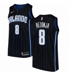 Mens Nike Orlando Magic 8 Mario Hezonja Swingman Black Alternate NBA Jersey Statement Edition