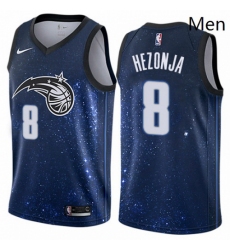 Mens Nike Orlando Magic 8 Mario Hezonja Swingman Blue NBA Jersey City Edition