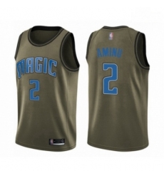 Mens Orlando Magic 2 Al Farouq Aminu Swingman Green Salute to Service Basketball Jers