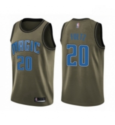 Mens Orlando Magic 20 Markelle Fultz Swingman Green Salute to Service Basketball Jersey 