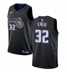 Womens Nike Orlando Magic 32 Shaquille ONeal Swingman Black NBA Jersey City Editi