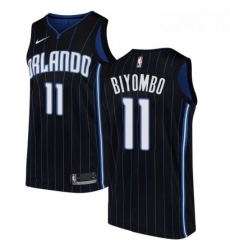 Youth Nike Orlando Magic 11 Bismack Biyombo Authentic Black Alternate NBA Jersey Statement Edition