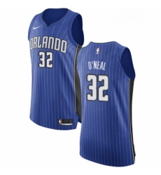 Youth Nike Orlando Magic 32 Shaquille ONeal Authentic Royal Blue Road NBA Jersey Icon Edition