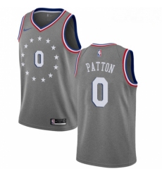 Mens Nike Philadelphia 76ers 0 Justin Patton Swingman Gray NBA Jersey City Edition 