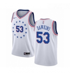 Womens Nike Philadelphia 76ers 53 Darryl Dawkins White Swingman Jersey Earned Edition 