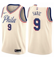 Youth Nike Philadelphia 76ers 9 Dario Saric Swingman Cream NBA Jersey City Edition 