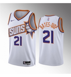 Men Phoenix Suns 21 Keita Bates Diop White Association Edition Stitched Basketball Jersey