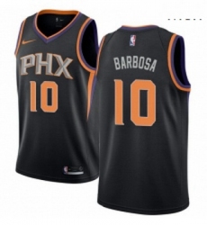 Mens Nike Phoenix Suns 10 Leandro Barbosa Swingman Black Alternate NBA Jersey Statement Edition 