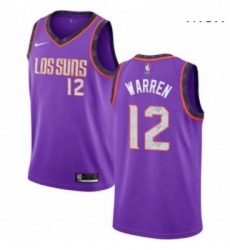 Mens Nike Phoenix Suns 12 TJ Warren Swingman Purple NBA Jersey 2018 19 City Edition