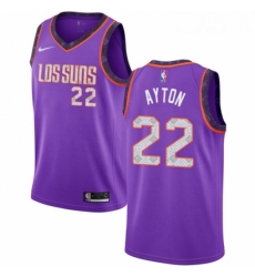 Womens Nike Phoenix Suns 22 Deandre Ayton Swingman Purple NBA Jersey 2018 19 City Edition 