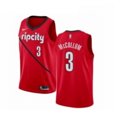 Womens Nike Portland Trail Blazers 3 CJ McCollum Red Swingman Jersey Earned Edition