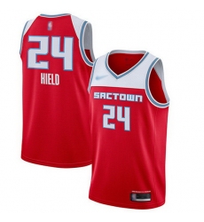 Kings  24 Buddy Hield Red Basketball Swingman City Edition 2019 20 Jersey