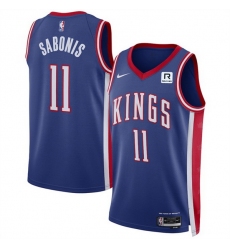 Men Sacramento Kings 11 Domantas Sabonis Purple 2024 25 City Edition Stitched Basketball Jersey