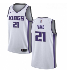 Mens Nike Sacramento Kings 21 Vlade Divac Swingman White NBA Jersey Association Edition