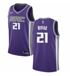 Womens Nike Sacramento Kings 21 Vlade Divac Authentic Purple Road NBA Jersey Icon Edition