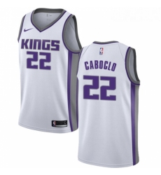 Womens Nike Sacramento Kings 22 Bruno Caboclo Swingman White NBA Jersey Association Edition 