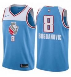 Youth Nike Sacramento Kings 8 Bogdan Bogdanovic Swingman Blue NBA Jersey City Edition 