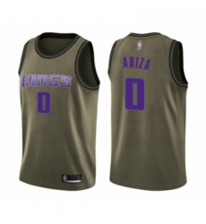 Youth Sacramento Kings 0 Trevor Ariza Swingman Green Salute to Service Basketball Jersey 