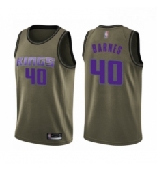 Youth Sacramento Kings 40 Harrison Barnes Swingman Green Salute to Service Basketball Jersey 