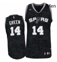 Mens Adidas San Antonio Spurs 14 Danny Green Swingman Black Crazy Light NBA Jersey