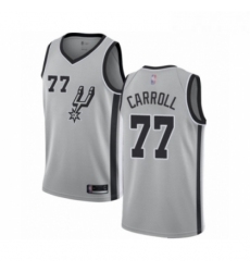 Mens San Antonio Spurs 77 DeMarre Carroll Authentic Silver Basketball Jersey Statement Edition 