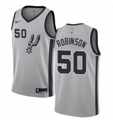 Youth Nike San Antonio Spurs 50 David Robinson Swingman Silver Alternate NBA Jersey Statement Edition