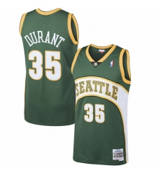 Men Seattle SuperSonics Kevin Durant #35 Mitchell Ness Green NBA Jersey