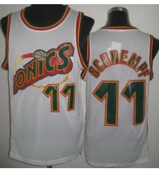 Seattle SuperSonics 11 Detlef Schrempf White Throwback Revolution 30 NBA Jerseys