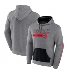 Men Toronto Raptors Heathered Gray Off The Bench Color Block Pullover Hoodie