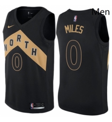 Mens Nike Toronto Raptors 0 CJ Miles Swingman Black NBA Jersey City Edition 